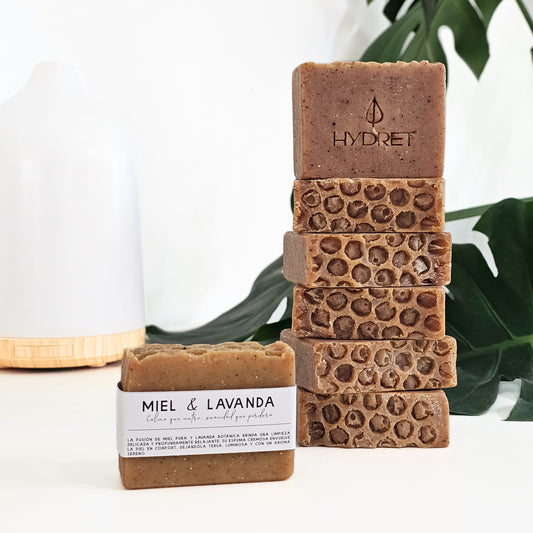 JABÓN ARTESANAL DE MIEL CON LAVANDA