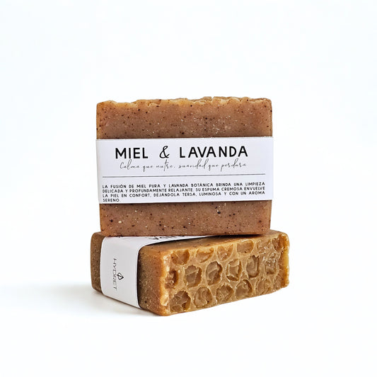 jabon artesanal de miel y lavanda